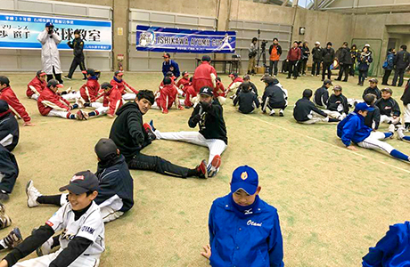 千葉ロッテマリーンズ　石川選手　野球教室